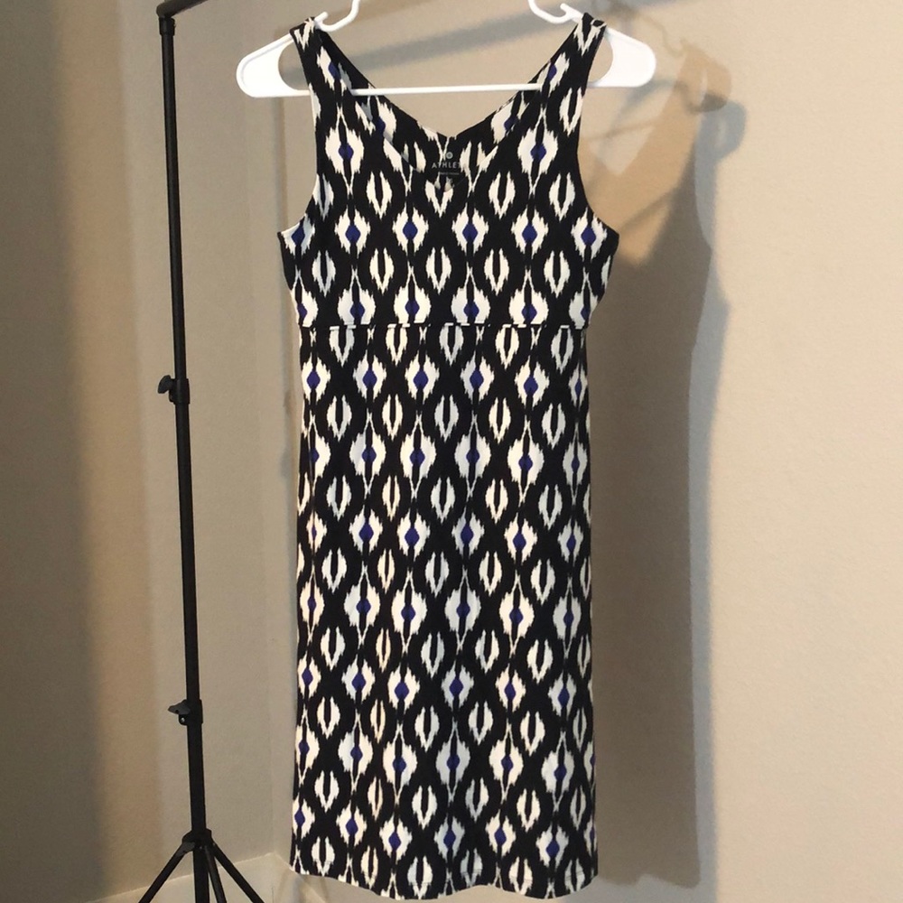 Athleta knit dress ikat print size XS